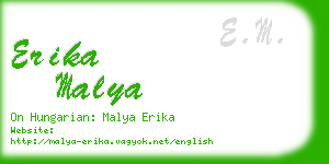 erika malya business card